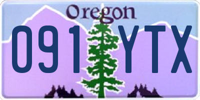 OR license plate 091YTX