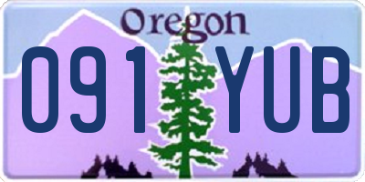 OR license plate 091YUB