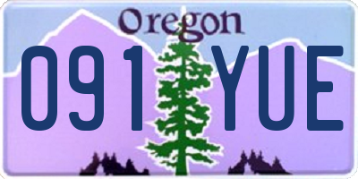 OR license plate 091YUE