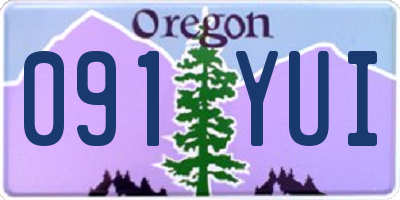 OR license plate 091YUI