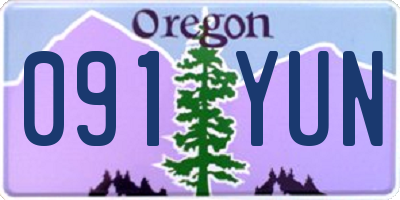 OR license plate 091YUN