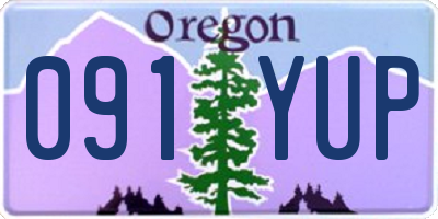 OR license plate 091YUP