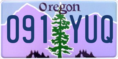 OR license plate 091YUQ