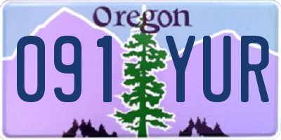 OR license plate 091YUR