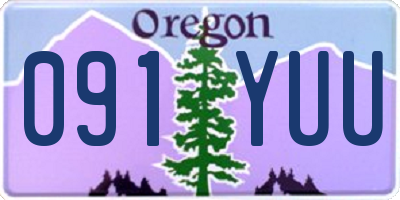 OR license plate 091YUU