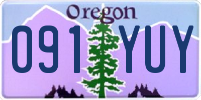 OR license plate 091YUY