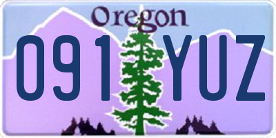 OR license plate 091YUZ