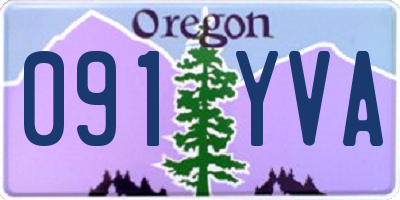 OR license plate 091YVA