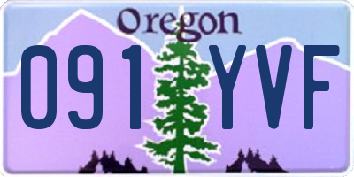 OR license plate 091YVF