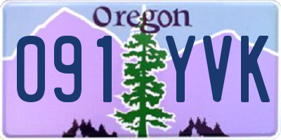 OR license plate 091YVK