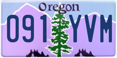OR license plate 091YVM