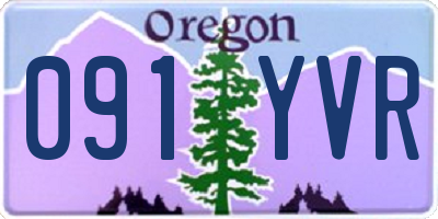 OR license plate 091YVR