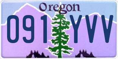 OR license plate 091YVV