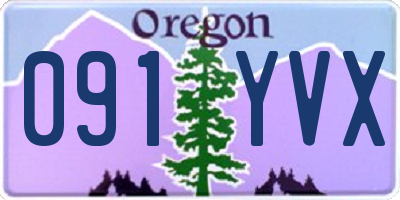 OR license plate 091YVX