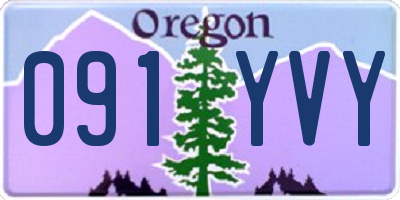 OR license plate 091YVY