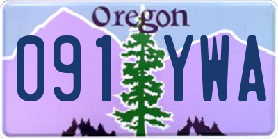 OR license plate 091YWA
