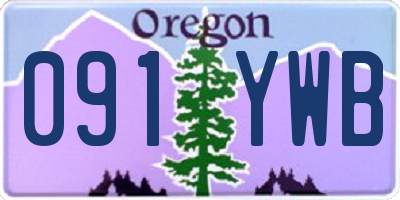OR license plate 091YWB