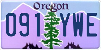 OR license plate 091YWE