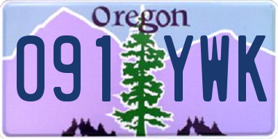 OR license plate 091YWK