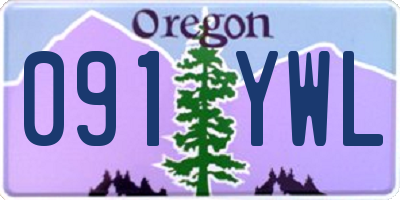 OR license plate 091YWL
