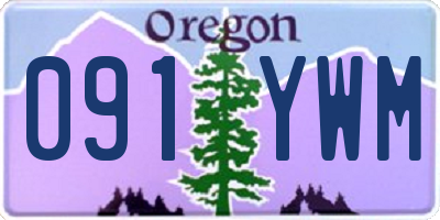 OR license plate 091YWM