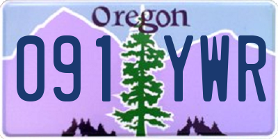 OR license plate 091YWR