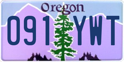 OR license plate 091YWT