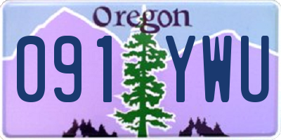 OR license plate 091YWU