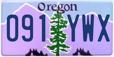 OR license plate 091YWX