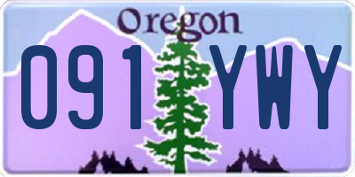 OR license plate 091YWY