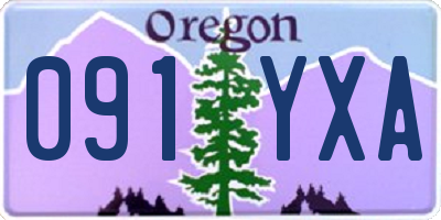 OR license plate 091YXA