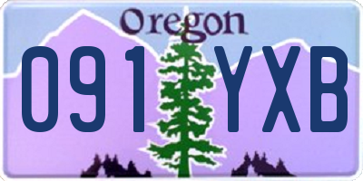 OR license plate 091YXB