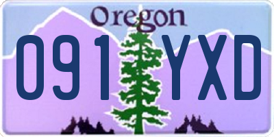 OR license plate 091YXD