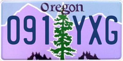 OR license plate 091YXG