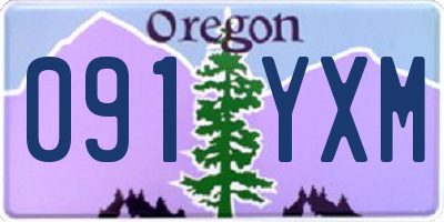 OR license plate 091YXM