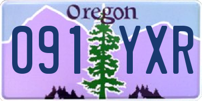 OR license plate 091YXR
