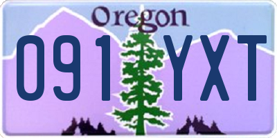 OR license plate 091YXT