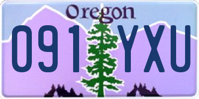 OR license plate 091YXU