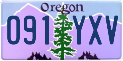 OR license plate 091YXV