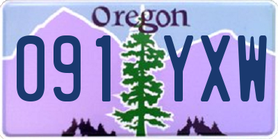 OR license plate 091YXW