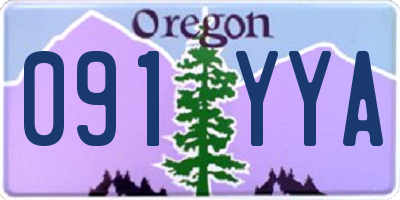 OR license plate 091YYA