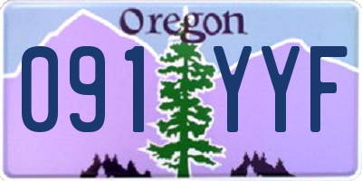 OR license plate 091YYF