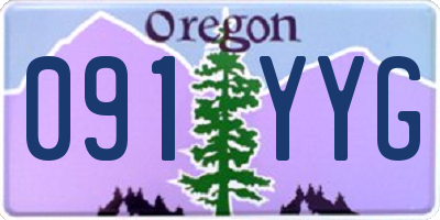 OR license plate 091YYG