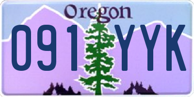OR license plate 091YYK