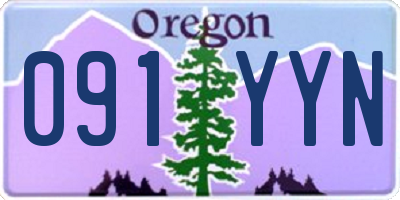 OR license plate 091YYN