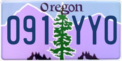OR license plate 091YYO