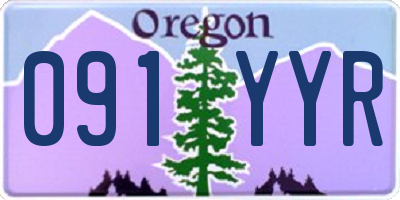 OR license plate 091YYR