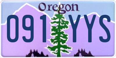 OR license plate 091YYS
