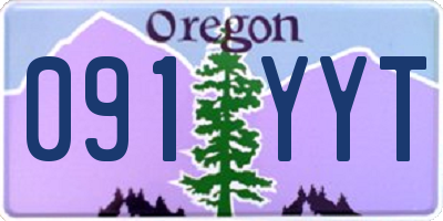 OR license plate 091YYT