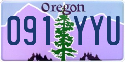 OR license plate 091YYU